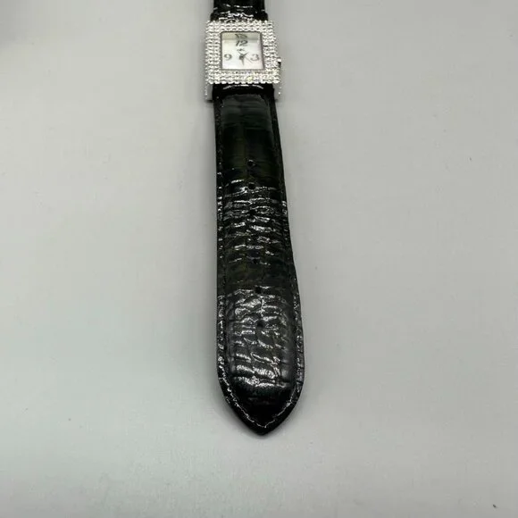 Adee Kaye Watch Women Rhinestone Case Mother Of Pearl Dial New Battery 8.5"